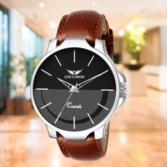 LOIS CARON Analogue Black Dial Men's Watch (LCS-4242)