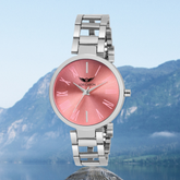 LOIS CARON Analogue Pink Dial Girls Watch (LCS-4632)