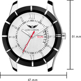 LOIS CARON WHITE DIAL DAY & DATE FUNCTIONING Analog Watch - For Men LCS-8014