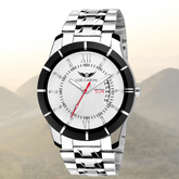 LOIS CARON WHITE DIAL DAY & DATE FUNCTIONING Analog Watch - For Men LCS-8014