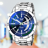 LOIS CARON Analogue Blue Dial Men's Watch (LCS-8075)