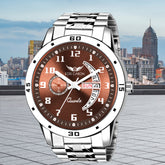 LOIS CARON Analogue Brown Dial Men's Watch (LCS-8187)