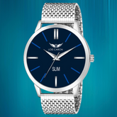 LOIS CARON Mesh Design Chain Minimalist Slim Meta Quartz for Boys Analog Watch - For Men LCS-4283