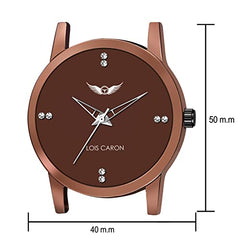 LOIS CARON Analogue Brown Dial Men's Watch (LCS-4227)