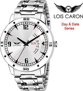 LOIS CARON Analogue White Dial Men's Watch (LCS-8192)