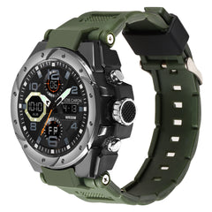 Analog-Digital Sports Watch: Chronograph, Dual Time, Alarm, Stopwatch, Water-Resistant, Shock-Resistant, Back Light Display- The Perfect Watches for Men LCDA8005