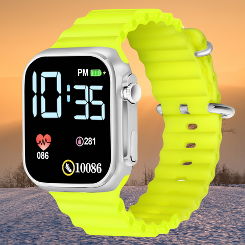 LOIS CARON D-1035 Teenagers LED Luxurious Fashion Silicone green Colored Digital Watch - For Boys & Girls