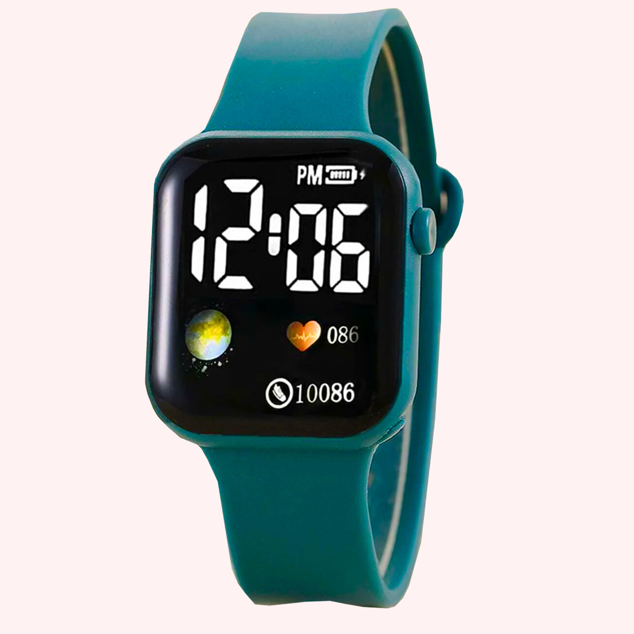 LOIS CARON  Teenagers LED Luxurious Fashion Green Colored Digital Watch - For Boys & Girls D-1034 (Green)