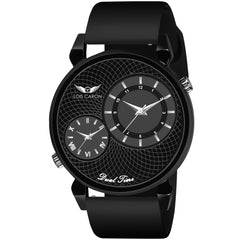 LOIS CARON  Dual Time with Slim Case and High Quality Silicon Strap Boys Analog Watch - For Men LCS-8812