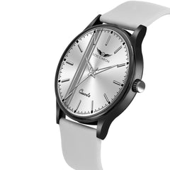 Long Lasting Black Platting With Slim Case and High Quality Silicon Strap Boys Analog Watch - For Men LCS-8807
