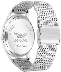 LOIS CARON  Mesh Design Chain Minimalist Slim Meta Quartz for Boys Analog Watch - For Men LCS-4283