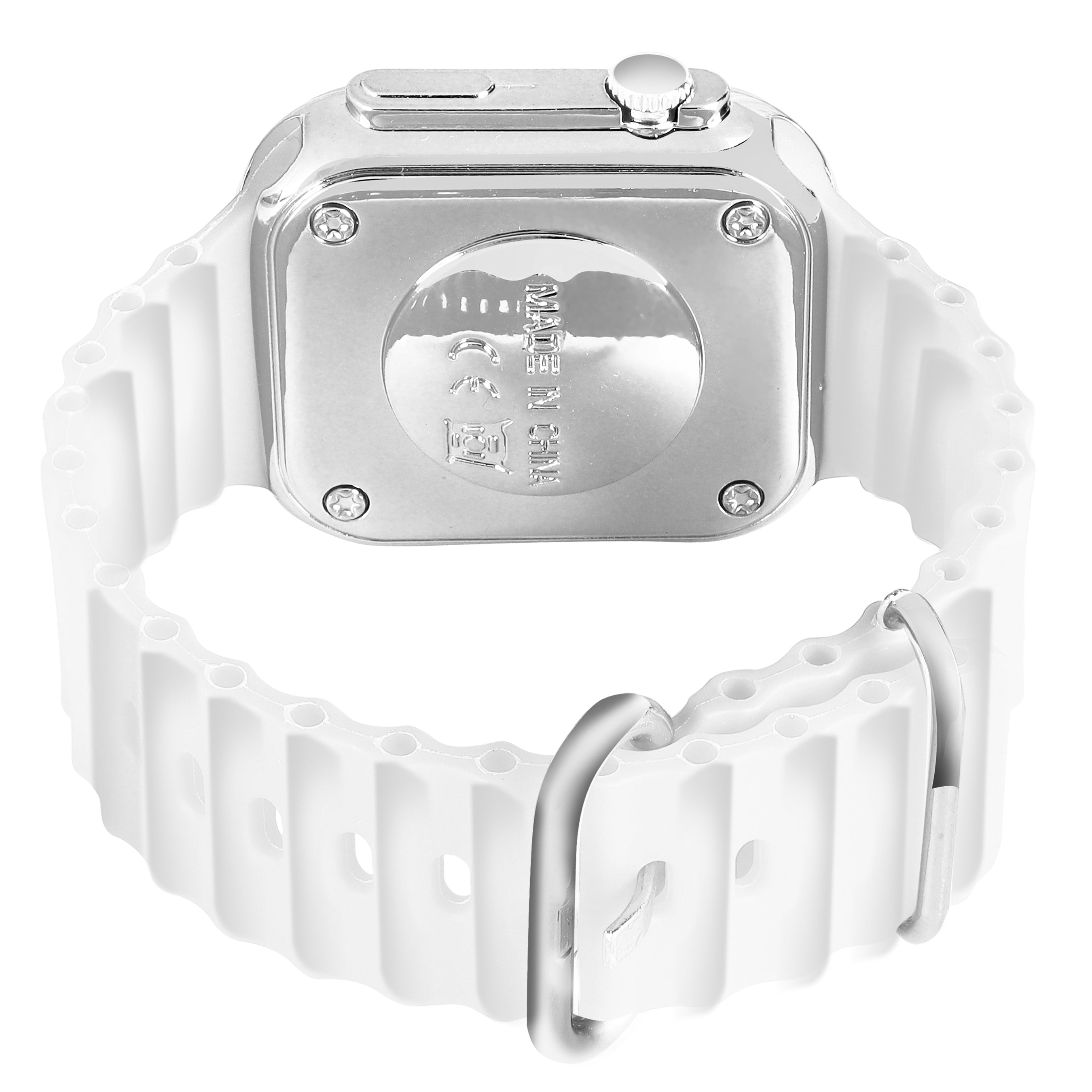 LOIS CARON D-1035 Teenagers LED Luxurious Fashion Silicone White Colored Digital Watch - For Boys & Girls