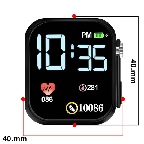 LOIS CARON D-1035 Teenagers LED Luxurious Fashion Silicone Black Colored Digital Watch - For Boys & Girls