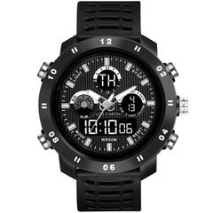 Analog-Digital Sports Watch: Chronograph, Dual Time, Alarm, Stopwatch, Water-Resistant, Shock-Resistant, Back Light Display- The Perfect Watches for Men LCDA8010