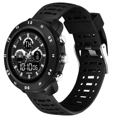 Analog-Digital Sports Watch: Chronograph, Dual Time, Alarm, Stopwatch, Water-Resistant, Shock-Resistant, Back Light Display- The Perfect Watches for Men LCDA8010