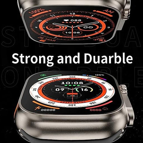 T-800 Ultra Smart Watches 10  Biggest Display Smart Watch with Bluetooth Calling, Voice Assistant 123 Sports Modes, 8 Unique UI Interactions, SpO2, 24/7 Heart Rate Tracking