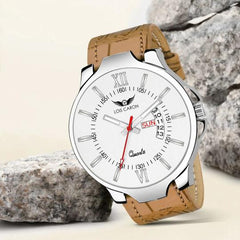 Trendy Croco Strap Analog Watch for Men – Day & Date Function | Model LCS-4116