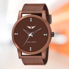 LOIS CARON Analogue Brown Dial Men's Watch (LCS-4227)