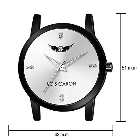 LOIS CARON Analogue White Dial Men's Watch (LCS-4213)