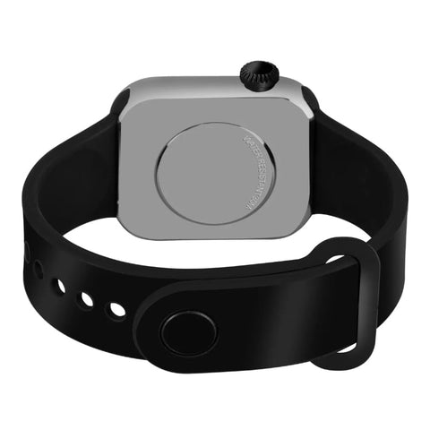 LOIS CARON Teenagers Luxurious Fashion Silicone Black Colored Digital Watch - for Boys & Girls D-1033(Silver)