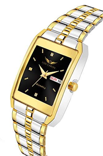LOIS CARON Original Gold Plated Day & Date Functioning Analogue Dial Men's Watch (LCS-8509)