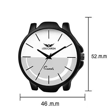LOIS CARON Analogue White Dial Men's Watch (LCS-4243)