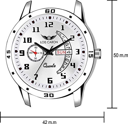 LOIS CARON Analogue White Dial Men's Watch (LCS-8189)