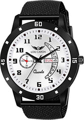 LOIS CARON Analogue White Dial Men's Watch (LCS-8186)