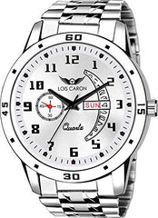 LOIS CARON Analogue White Dial Men's Watch (LCS-8189)