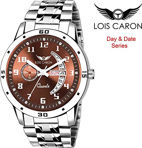 LOIS CARON Analogue Brown Dial Men's Watch (LCS-8187)