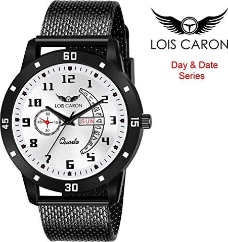 LOIS CARON Analogue White Dial Men's Watch (LCS-8186)