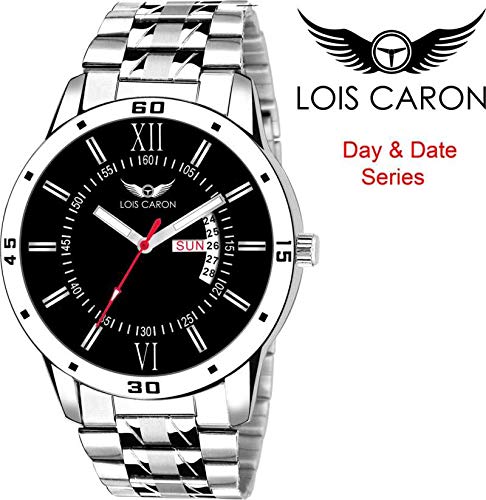 LOIS CARON Analogue Black Dial Men's Watch (LCS-8010)