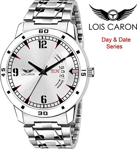 LOIS CARON Analogue White Dial Men's Watch (LCS-8192)